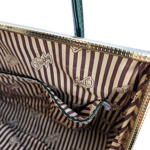 Vintage Y2K Green Plastic Handbag Purse Top Handle Kiss Clasp Vegan - Picture 14 of 14